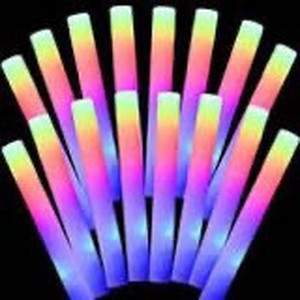 lot 615 image: 80 Pack LED Foam Sticks Colorful Flashing Glow Sticks Wands 16 Inch Glow Batons with 3 Modes Flashing Light Up Stick Glow in The Dark Party Supplies for Birthday Wedding Party Halloween Christmas