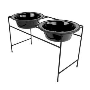 lot 618 image: Platinum Pets Dog Double Diner Feeder with Bowls