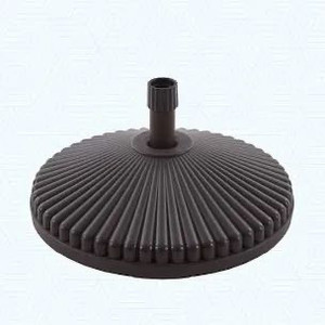 lot 619 image: LE CONTE Market Umbrella HDPE Weighted Base Patio Umbrellas Free Standing Round 80-lb Water or Sand Filled Weight Base