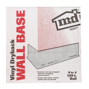 lot 1522 image: M-D 4 in. H x 120 ft. L Prefinished Black Vinyl Wall Base