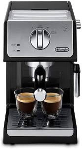 lot 1524 image: DeLonghi A-3220-RMB Espresso Cappuccino Maker Manual Frother, 9.6 x 7.2 x 11.9, Black
