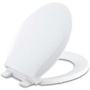 lot 1540 image: KOHLER K-4639-0 Toilet Seat With Cover Plastic Round White