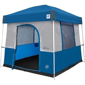 lot 2010 image: E-Z UP Camping Cube Sport, Converts 10 Angled Leg Canopy into Camping Tent, Royal Blue (CanopySHELTER NOT Included)