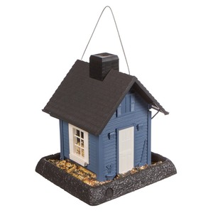 lot 2021 image: North States Village Collection Blue Cottage Bird Feeder 5 lb. Capacity