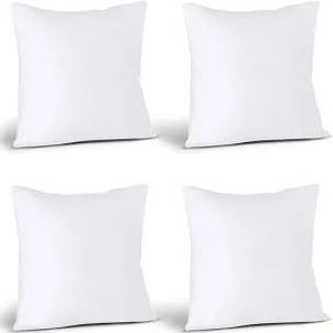lot 2042 image: Utopia Bedding Throw Pillows Insert (Pack of 4, White) - 18 x 18 Inches Bed and Couch Pillows - Indoor Decorative Pillows