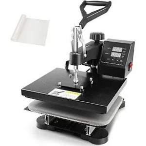 lot 2045 image: Dollate 12 x 10 Heat Press Machine for T Shirt Pressing Swing Away HTV Vinyl Tshirt Printing Hot Transfer Craft Sublimation Small Printer Maker Bundle by Hat,Clothes,Pillow Combo 650W(Teflon Sheet)