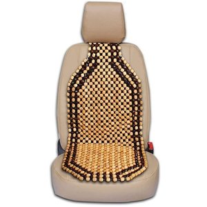 lot 2301 image: Zone Tech Car Seat Back Support with Wood Beads Back Cushion Car Accessories