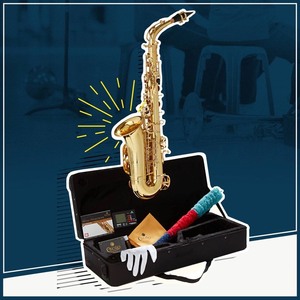 lot 2356 image: Mendini By Cecilio Eb Alto Sax Wtuner, Case, Mouthpiece