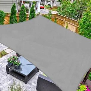 lot 2361 image: AsterOutdoor Sun Shade Sail Rectangle 16 x 20 UV Block Canopy for Patio Backyard Lawn Garden Outdoor Activities, Graphite