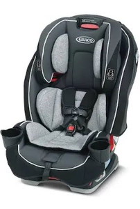 lot 2449 image: Graco SlimFit 3 in 1 Car Seat -Slim & Comfy Design Saves Space in Your Back Seat, Darcie, One Size