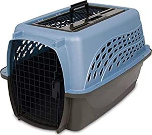 lot 2507 image: Petmate 2 Door Top Load Pet Kennel Blue 24 L