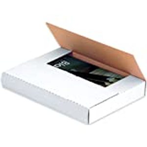lot 2543 image: Aviditi M961 Corrugated Easy-Fold Mailer, 9-58 Length x 6-58 Width x 1-14 Height, Oyster White (Bundle of 50)