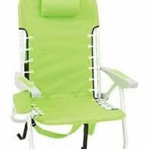 lot 2550 image: Rio Brands Lace Up Aluminum Backpack Chair - Solid Lime