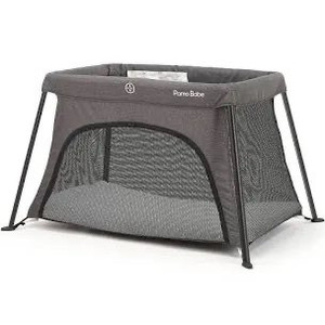 lot 2551 image: Lightweight Foldable Travel Crib, Portable Play Yard with Carry Bag for Infant Toddler Newborn(Grey)