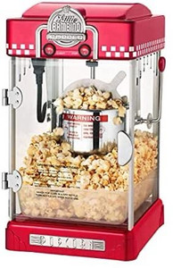 lot 75399 image: Great Northern Popcorn Company 83-DT5621 Northern Company Red GNP Little Bambino 2-12 Ounce Retro Style Popcorn Popper Machine, 2.5 Ounce, crack on one side