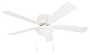 lot 75401 image: Portage Bay 50254 Hugger 52 White West Hill Ceiling Fan with Bowl Light Kit