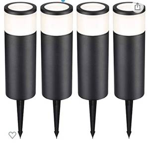 lot 75414 image: LEONLITE 5W Low Voltage Landscape Pathway Lights, 12V LED Bollard Path Lights Wired, Aluminum Housing, IP65 Waterproof, 4000K Cool White, 7 lights total