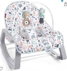 lot 75421 image: Fisher-Price Sanrio Baby Infant-to-Toddler Rocker, adjustable baby seat with toys for soothing or playtime from infant to toddler