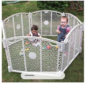 lot 75422 image: Honeycomb 6 Panel Safety Play yard, children not included