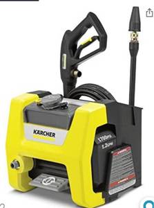 lot 75428 image: Karcher K1700 Cube 1700 PSI 1.2 GPM Electric Power Pressure Washer with Turbo, 15°, & Soap Nozzles