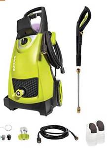lot 75430 image: Sun Joe SPX3000 2030 Max PSI 1.76 GPM 14.5-Amp Electric High Pressure Washer, Cleans CarsFencesPatios