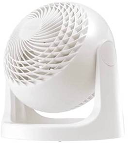 lot 75447 image: IRIS USA WOOZOO Air Circulator Fan, Vortex Fan, Desk Fan, Portable Fan, 3 Speed Settings, 360 Tilting Head, 52ft Max Air Distance, Large, White
