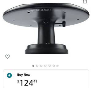 lot 75480 image: KING OA1501 OmniGo Portable Omnidirectional HDTV Over-the-Air Antenna - Black
