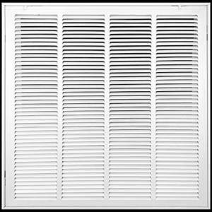 lot 29966 image: Return Air Filter Grille (HD Series) Removable Door  for 1-inch Filters, Vent Cover Grill, White, Outer Dimensions 22 58W X 22 58H for 20x20 Opening