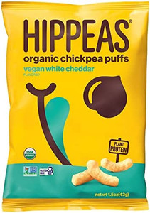 lot 29978 image: HIPPEAS Organic Chickpea Puffs  Vegan White Cheddar  Vegan, Gluten-Free, Crunchy, Protein Snacks, 1.5 Ounce, 12 Count Climate Pledge Friendly Climate Pledge Friendly