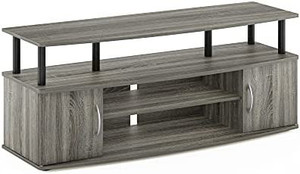 lot 29998 image: Furinno JAYA Large Entertainment Stand for TV Up to 55 Inch, French Oak Grey