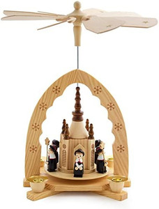 lot 30009 image: BRUBAKER Christmas Decoration Pyramid 12 Inches Nativity Play - Christmas Scene with Hand painted Figures - Limited Edition