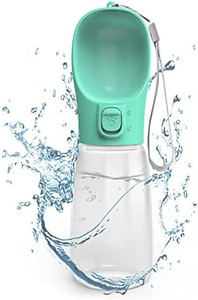 lot 30015 image: Vivas Mastac Portable Dog Water Bottle, Leak-Proof Dog Travel Water Bottle with Drinking Bowl, Lightweight Pet Water Bottle Dispenser for Outdoor Walking, Hiking, Beach, Food Grade Plastic  (19oz)