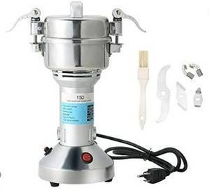 lot 30035 image: FLKQC High Speed 150g Electric Grain Mill Grinder Powder Machine Spice Herb Grinder 850W 70-300 Mesh 28000RPM Stainless Steel Commercial Grade for Kitchen Herb Spice