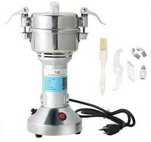 lot 30036 image: FLKQC High Speed 150g Electric Grain Mill Grinder Powder Machine Spice Herb Grinder 850W 70-300 Mesh 28000RPM Stainless Steel Commercial Grade for Kitchen Herb Spice Pepper Coffee (150g)