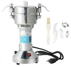 lot 30039 image: FLKQC High Speed 150g Electric Grain Mill Grinder Powder Machine Spice Herb Grinder 850W 70-300 Mesh 28000RPM Stainless Steel Commercial Grade for Kitchen Herb Spice Pepper Coffee