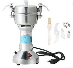 lot 30040 image: FLKQC High Speed 150g Electric Grain Mill Grinder Powder Machine Spice Herb Grinder 850W 70-300 Mesh 28000RPM Stainless Steel Commercial Grade for Kitchen Herb Spice
