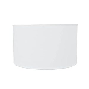 lot 30428 image: Aspen Creative 31007 Transitional Hardback Drum (Cylinder) Shape Spider Construction Lamp Shade, Off White (17 W) (17 x 17 x 10)