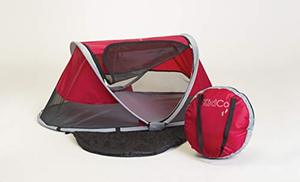 lot 30436 image: KidCo P3010 Peapod - Portable Childrens Travel Bed (Cranberry)