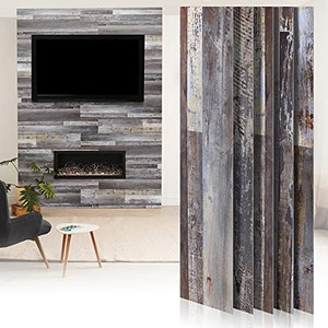 lot 30437 image: Gorilla Grips Wall Planks. Accent Wall in a Box. Gray Reclamation. Super Strong Adhesive and Light Weight Product Make for Durable and Beautiful Accent Wall. Easy DIY Install (Gray Reclamation)