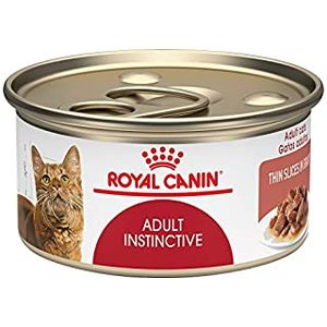 lot 30445 image: Royal Canin Feline Health Nutrition Adult Instinctive Thin Slices in Gravy Canned Cat Food, 3 oz can (B0037XARA0)