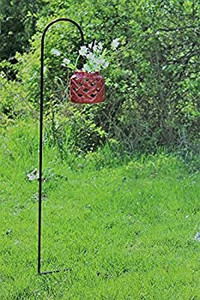 lot 30463 image: Ashman Black Shepherd Hook 48 Inch, 10MM Thick, Super Strong, Rust Resistant Steel Hook Ideal for Use at Weddings, Hanging Plant Baskets, Solar Lights, Lanterns, Bird Feeders