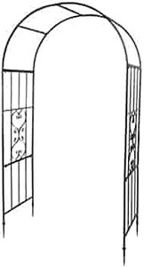 lot 30477 image: VINGLI Garden Arbor, Arch Walkway for Wedding Ceremony Party, Steel Garden Trellis for Plant Climbing, Pergola for Garden, Backyard, Lawn, Bench (Dome)