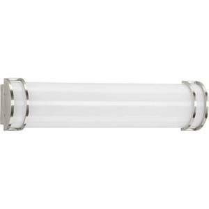 lot 31274 image: P300243-009-30-Progress Lighting-24 Inch 24.3W 1 LED Bath Vanity, Brushed Nickel Finish with White