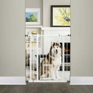 lot 31286 image: Carlson 36 H Extra Tall Pet Gate with Small Pet Door