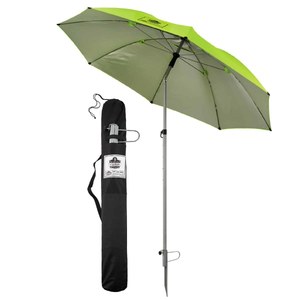 lot 31311 image: Ergodyne SHAX� 6100 Lightweight Industrial Umbrella, Lime