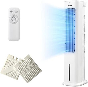 lot 31313 image: PELONIS 3-in-1 Evaporative Air Cooler, Tower Fan & Humidifier 563 CFM, 215 sq ft, 90° Wide Range Coverage, Timer, Remote Control, 3 Quiet Speeds,3 Mode Settings, 5L Water Tank, Includes 2 Ice Packs (USED--SOLD AS IS)