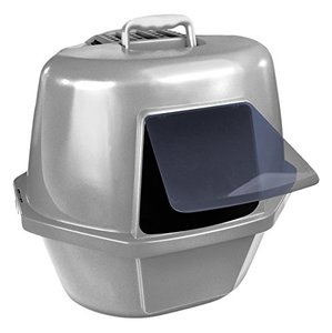 lot 31832 image: Van Ness Corner Enclosed Cat Pan, Silver, Large (CP9)  (SOLD AS IS)