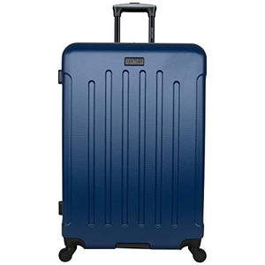 lot 31840 image: Heritage Travelware Lincoln Park 28 Check Size Luggage Lightweight Durable Hard side 4-Wheel Spinner Travel Suitcase, Indigo Navy, Inch, Slightly Damaged--See pictures  (SOLD AS IS)