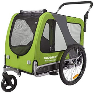 lot 31850 image: Doggyhut Premium Pet Bike Trailer & Stroller for Small, Medium or Large Dogs, Bicycle Carrier