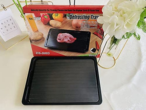 lot 31871 image: Defrosting Tray  Meat Thawing Board  Eco Friendly Defrost  Food Safe Aluminum - Fast Fresh Healthy  (2 Pack)